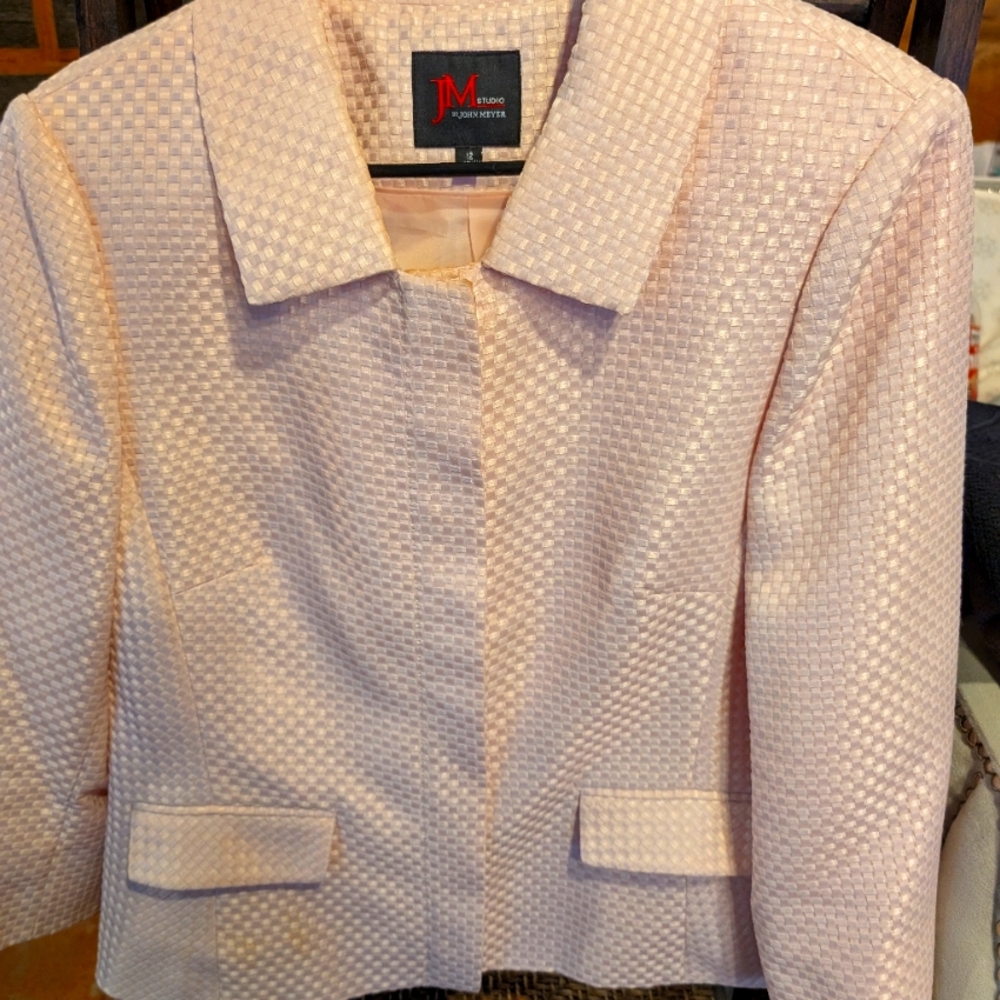 JM Studio light pink jacket.
